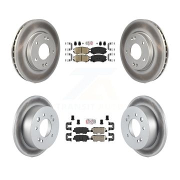 Front Rear Ceramic Pad Coat Brake Rotors Kit For 2010 Hyundai Elantra Sedan From 03 23 10 KGA-101433