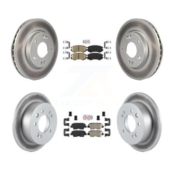 Front Rear Ceramic Pad Coat Brake Rotors Kit For 2010 Hyundai Elantra Sedan From 03 23 10 KGA-101434