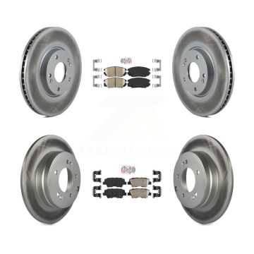 Front Rear Ceramic Pads And Coated Disc Brake Rotors Kit For Hyundai Azera KGA-101437