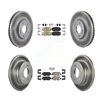Front Rear Ceramic Pads And Coated Disc Brake Rotors Kit For Hyundai Azera KGA-101438