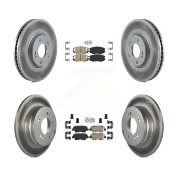 Front Rear Ceramic Pads And Coated Disc Brake Rotors Kit For Hyundai Azera KGA-101439