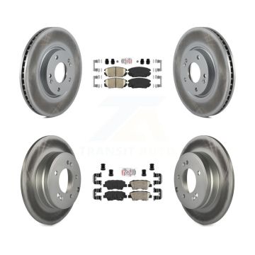Front Rear Ceramic Pads And Coated Disc Brake Rotors Kit For Hyundai Azera KGA-101440