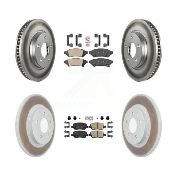Front Rear Ceramic Pad Coated Brake Rotor Kit For Chevrolet Uplander Buick Terraza Saturn KGA-101444