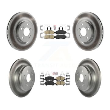 Front Rear Ceramic Pads And Coated Disc Brake Rotors Kit For 2011-2014 Honda Odyssey KGA-101454