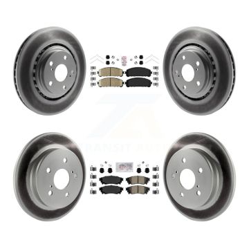Front Rear Ceramic Pads And Coated Disc Brake Rotors Kit For Lexus NX300 NX200t NX300h KGA-101464
