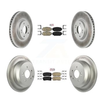 Front Rear Ceramic Pads And Coated Disc Brake Rotors Kit For 2007-2012 Hyundai Veracruz KGA-101469