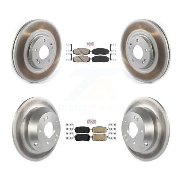 Front Rear Ceramic Pads And Coated Disc Brake Rotors Kit For 2015-2021 Kia Sedona KGA-101470