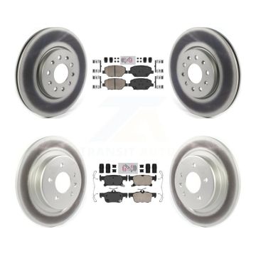 Front Rear Ceramic Pads And Coated Disc Brake Rotors Kit For Buick Envision KGA-101484