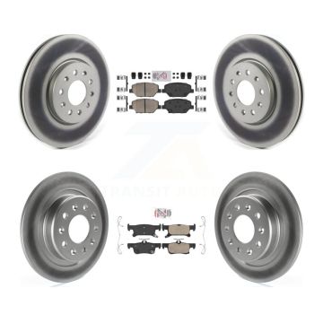 Front Rear Ceramic Pads And Coated Disc Brake Rotors Kit For Buick Envision KGA-101486