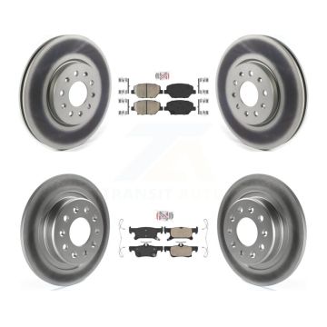 Front Rear Ceramic Pads And Coated Disc Brake Rotors Kit For Buick Envision KGA-101487