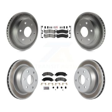 Front Rear Semi-Metallic Pad Coat Brake Rotors Kit For Chevrolet Avalanche 1500 GMC Yukon KGA-101515
