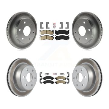 Front Rear Ceramic Pad Coat Brake Rotor Kit For Chevrolet GMC Silverado 1500 Sierra Yukon KGA-101516
