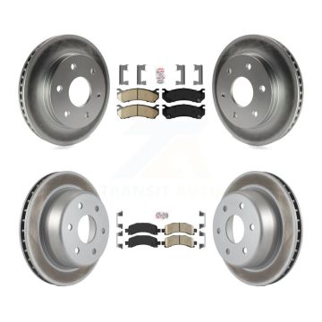 Front Rear Ceramic Pad Coat Brake Rotors Kit For Chevrolet Avalanche 1500 GMC Yukon Tahoe KGA-101518