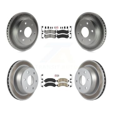 Front Semi-Metallic Rear Ceramic Pad Coat Brake Rotor Kit For Chevrolet Avalanche 1500 XL KGA-101519