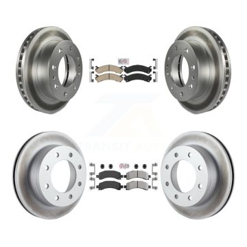 Front Ceramic Rear Semi-Metallic Pad Coat Brake Rotors Kit For Chevrolet Express 2500 GMC KGA-101527