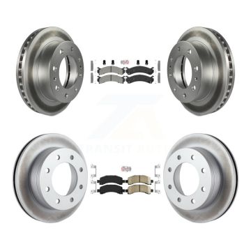 Front Semi-Metallic Rear Ceramic Pad Coat Brake Rotors Kit For Chevrolet Express 2500 GMC KGA-101532