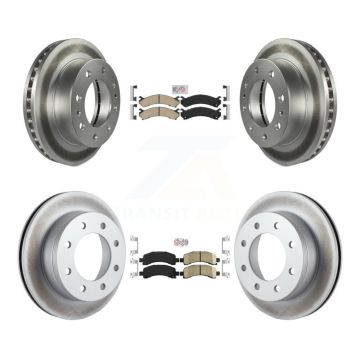 Front Rear Ceramic Pad Coated Disc Brake Rotors Kit For Chevrolet Express 2500 GMC Savana KGA-101533