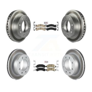 Front Rear Ceramic Pad Coated Disc Brake Rotors Kit For GMC Savana 2500 Chevrolet Express KGA-101535
