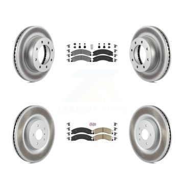 Front Semi-Metallic Rear Ceramic Pad Coat Brake Rotor Kit For Nissan NV2500 NV3500 NV1500 KGA-101537