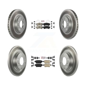 Front Semi-Metallic Rear Ceramic Pad Coat Brake Rotor Kit For Ford Fusion Mazda 6 Lincoln KGA-101576