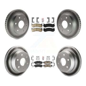 Front Rear Ceramic Pad Coat Brake Rotor Kit For Chevrolet GMC Silverado 1500 Sierra Astro KGA-101585