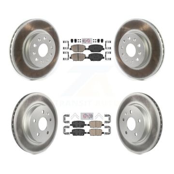Front Rear Ceramic Pad Coat Brake Rotors Kit For Chevrolet Camaro Without Brembo Calipers KGA-101595