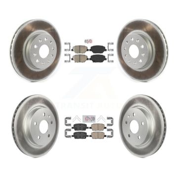 Front Rear Ceramic Pad Coat Brake Rotors Kit For Chevrolet Camaro Without Brembo Calipers KGA-101596