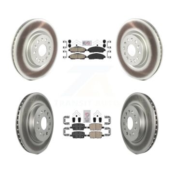 Front Rear Ceramic Pad And Coated Disc Brake Rotor Kit For Cadillac XT5 Buick Enclave XT6 KGA-101609