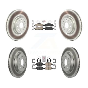 Front Rear Ceramic Pad And Coated Disc Brake Rotor Kit For Cadillac XT5 Buick Enclave XT6 KGA-101610