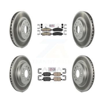Front Rear Ceramic Pad Coat Disc Brake Rotors Kit For Chevrolet Traverse GMC Acadia Buick KGA-101611