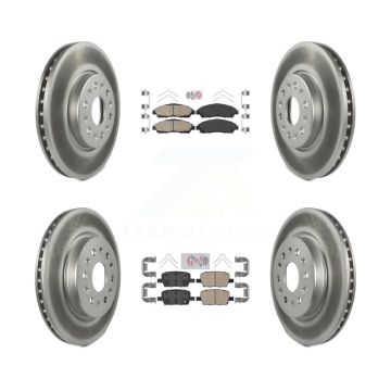 Front Rear Ceramic Pad Coat Disc Brake Rotors Kit For Chevrolet Traverse GMC Acadia Buick KGA-101612