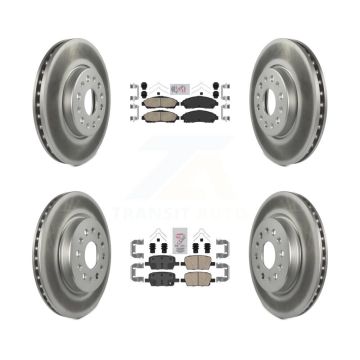 Front Rear Ceramic Pad Coat Disc Brake Rotors Kit For Chevrolet Traverse GMC Acadia Buick KGA-101613
