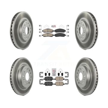Front Rear Ceramic Pad Coat Disc Brake Rotors Kit For Chevrolet Traverse GMC Acadia Buick KGA-101614