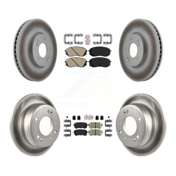 Front Rear Ceramic Pads And Coated Disc Brake Rotors Kit For Hyundai Tucson Kia Sportage KGA-101644