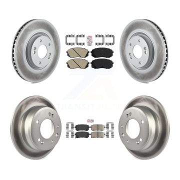 Front Rear Ceramic Pads And Coated Disc Brake Rotors Kit For Hyundai Tucson KGA-101645