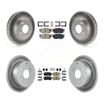 Front Semi-Metallic Rear Ceramic Pad Coat Brake Rotor Kit For Hyundai Accent Kia Rio5 Rio KGA-101651