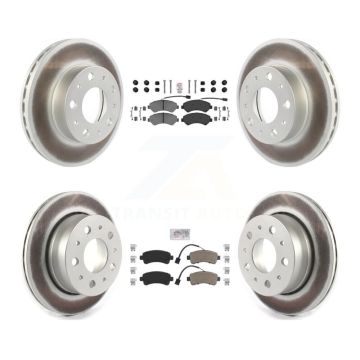 Front Rear Semi-Metallic Pad Coated Disc Brake Rotor Kit For Ram ProMaster 2500 3500 1500 KGA-101662