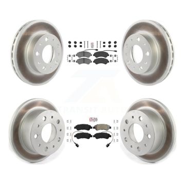 Front Rear Semi-Metallic Pad Coated Disc Brake Rotor Kit For Ram ProMaster 2500 3500 1500 KGA-101668