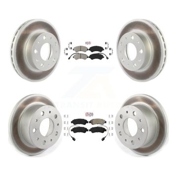 Front Rear Semi-Metallic Pad Coated Disc Brake Rotor Kit For Ram ProMaster 2500 3500 1500 KGA-101669