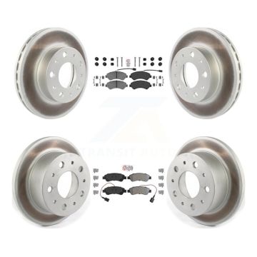 Front Rear Semi-Metallic Pad Coated Disc Brake Rotor Kit For Ram ProMaster 2500 3500 1500 KGA-101672