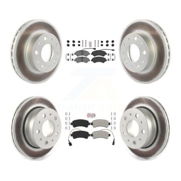 Front Rear Semi-Metallic Pad Coated Disc Brake Rotor Kit For Ram ProMaster 2500 3500 1500 KGA-101674