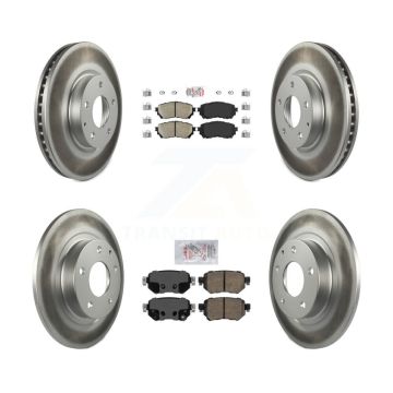 Front Rear Ceramic Pads And Coated Disc Brake Rotors Kit For 2016-2018 Mazda 6 KGA-101686