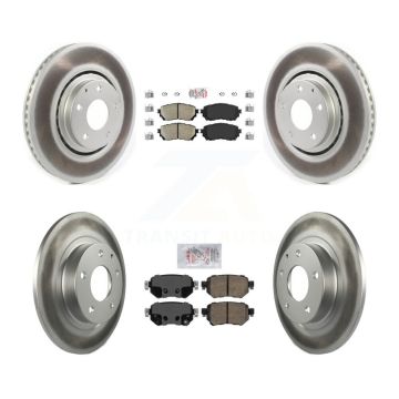 Front Rear Ceramic Pads And Coated Disc Brake Rotors Kit For 2021 Mazda 6 Turbocharged KGA-101688
