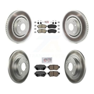 Front Rear Ceramic Pads And Coated Disc Brake Rotors Kit For 2021 Mazda 6 Turbocharged KGA-101689