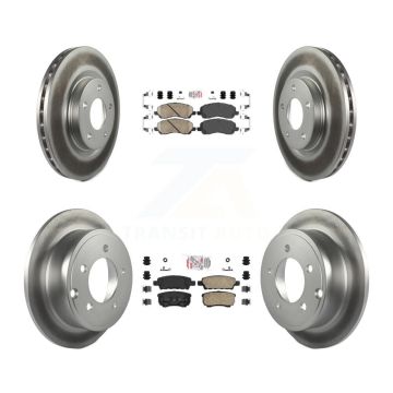 Front Rear Ceramic Pad Coated Brake Rotors Kit For Jeep Patriot Compass Dodge Caliber 200 KGA-101693