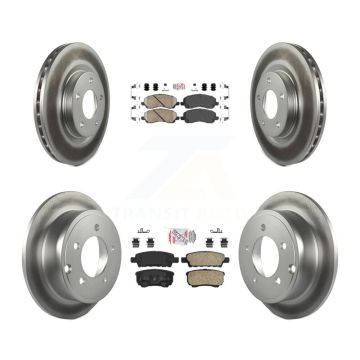 Front Rear Ceramic Pad Coated Brake Rotors Kit For Jeep Patriot Compass Dodge Caliber 200 KGA-101695