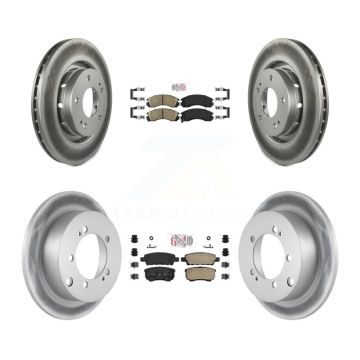 Front Rear Ceramic Pad And Coated Disc Brake Rotor Kit For 2005-2006 Mitsubishi Outlander KGA-101708