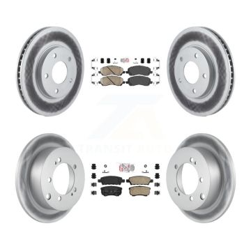 Front Rear Ceramic Pads And Coated Disc Brake Rotors Kit For Mitsubishi Lancer KGA-101711