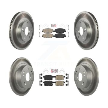 Front Rear Ceramic Pads And Coated Disc Brake Rotors Kit For Honda Accord KGA-101737