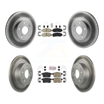 Front Rear Ceramic Pads And Coated Disc Brake Rotors Kit For Honda Accord Acura TSX KGA-101741